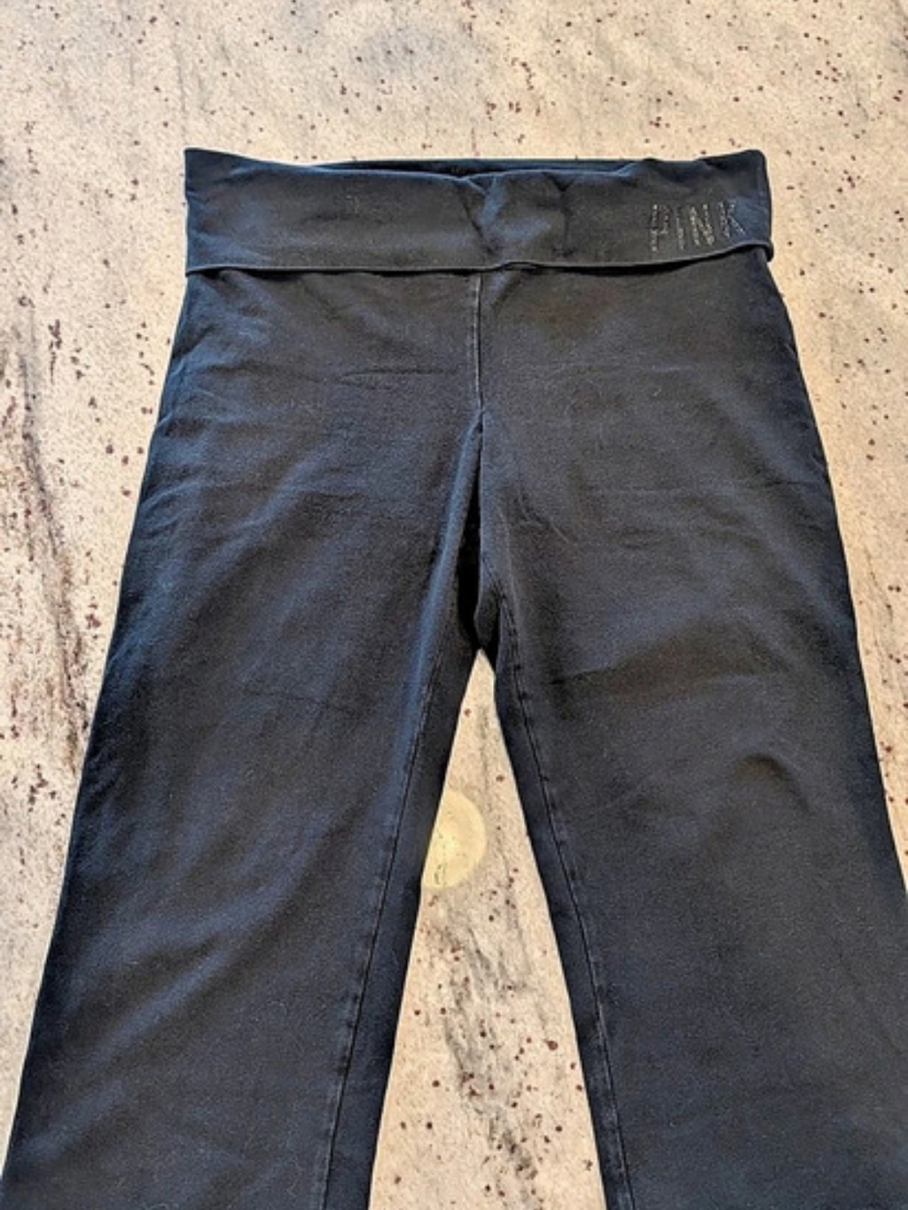 Victoria Secret Pink Yoga Capri Yoga Pants Black Size Large